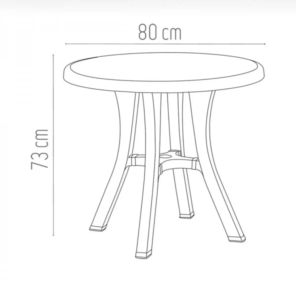 Bambu Desenli Masa Sandalye Seti 2 Sandalye + Yuvarlak Masa  Şık ve Dayanıklı Tasarım - 5
