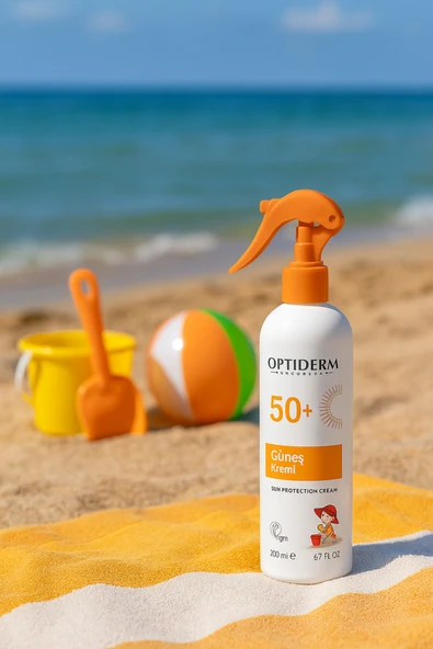 Optiderm Güneş Koruyucu Çocuk Spreyi 200 ml | Hipoalerjenik, Paraben ve Parfüm İçermez - 4