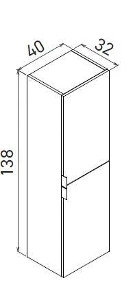 Orka Purus 80 cm Mat Antrasit Spot Aynalı Banyo Dolabı Takım ve Boy Dolabı (Ayaklı) - Resim 3