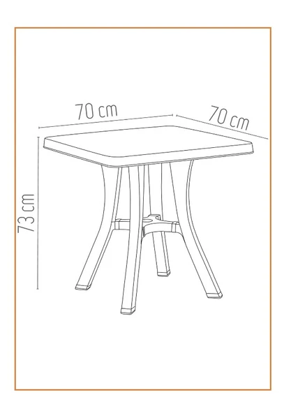 Troya 2 Kişilik Plastik Masa Sandalye Takımı Bahçe, Balkon ve Kafe İçin İdeal - Resim 3