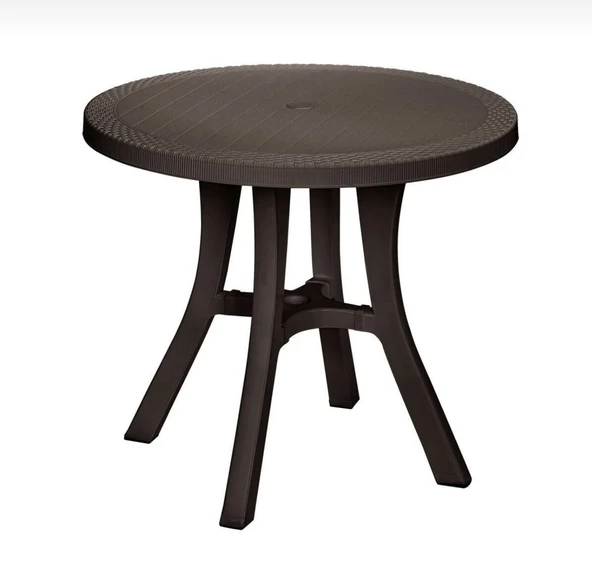 Bambu Desenli Masa Sandalye Seti 2 Sandalye + Yuvarlak Masa  Şık ve Dayanıklı Tasarım - 4
