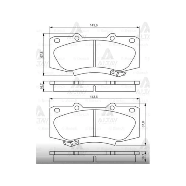 FREN BALATA HILUX 06-15 / 15= REVO 4X4 ÖN ürün görseli
