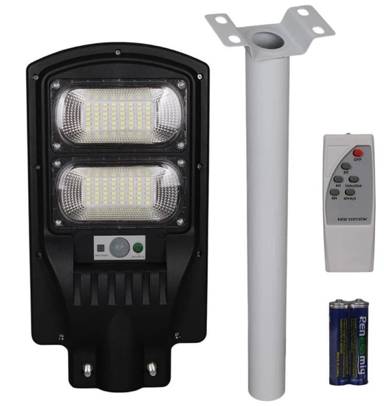 Solar Ledli Kumandalı 200Watt Sokak Lambası - Resim 2