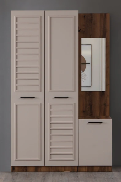 Portmanto Polo Askılıklı Aynalı Portmanto Vestiyer Ayakkabılık - Resim 2