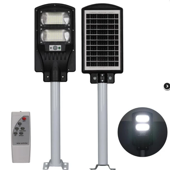 Solar Ledli Kumandalı 200Watt Sokak Lambası - Resim 3
