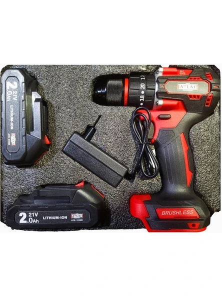 ATTLAS Atb 21 Blpd-202c 2x 2.0 Ah Çift Akülü Kömürsüz Darbeli Matkap - A0104075 - 5
