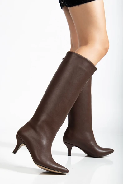 SYT-2025 Açık Kahve Günlük Kadın Çizme - 5