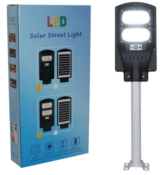 Solar Ledli Kumandalı 200Watt Sokak Lambası ürün görseli