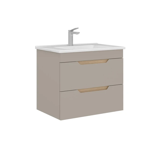 Orka Lena 65 cm Çöl Beji Çekmeceli Banyo Dolabı Alt Modül Lavabo ürün görseli