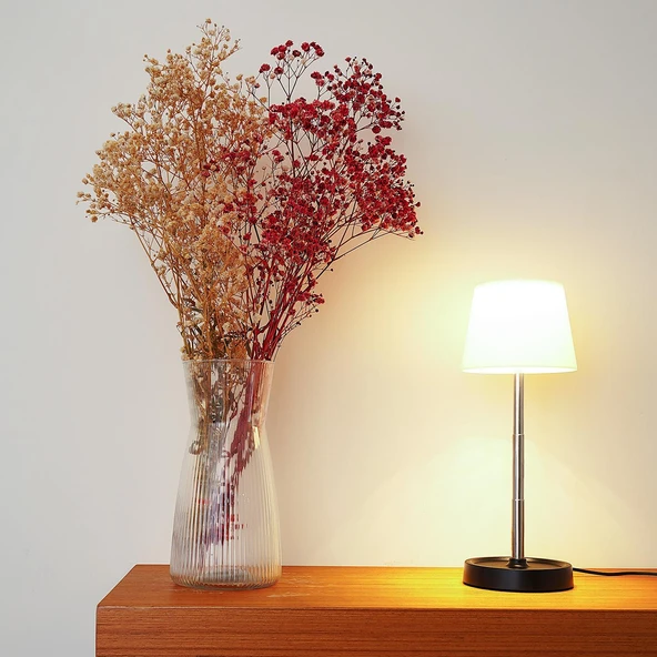 S-link SL-M9002 Usb Destekli Paslanmaz Çelik Beyaz Masa Üstü 12 SMD Ledli Okuma Lambası 40731 - 6