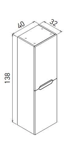 Orka Lena 100 cm Mat Beyaz Kapaklı Banyo Dolabı Takımı ve Boy Dolabı - Resim 3