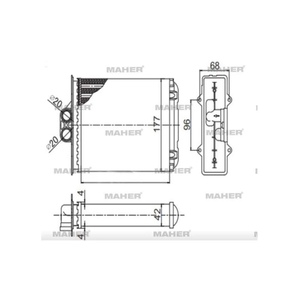 RADYATÖR KALORİFER VECTRA B 96-02 KLIMALI MEKANİK ürün görseli