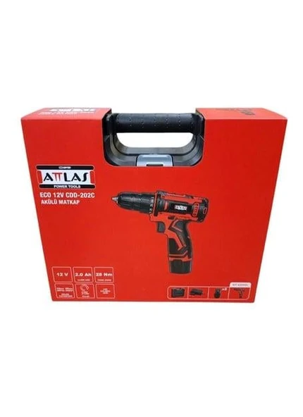 ATTLAS ECO 12V CDD-202C 2Ah Çift Akülü Matkap - A0104086 - 5