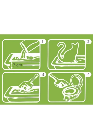 Mısır Koçanı Granülü Topaklaşan Doğal Kedi Kumu 8 Lt x 4 ADET - Resim 5