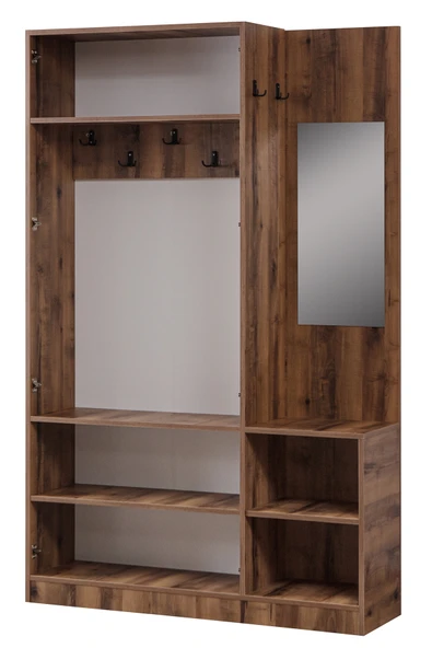 Portmanto Polo Askılıklı Aynalı Portmanto Vestiyer Ayakkabılık - Resim 3