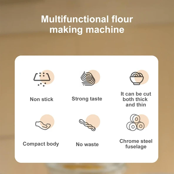 New Life Paslanmaz Çelik Makarna & Erişte Makinesi - Resim 3