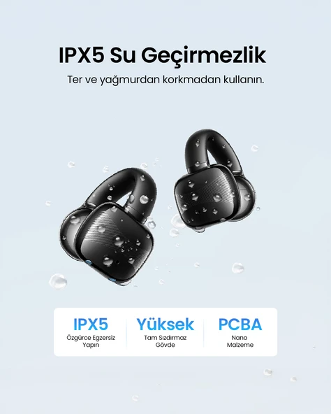 UGREEN HiTune S3 True Clip Kablosuz Kulak İçi Kulaklık, Siyah, 45785 - Resim 6