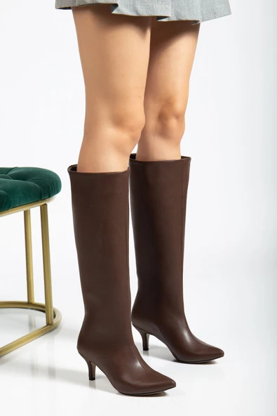 SYT-2025 Açık Kahve Günlük Kadın Çizme - 4