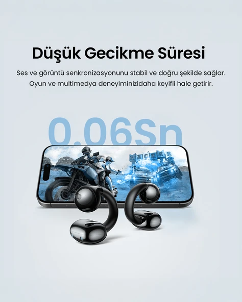 UGREEN HiTune S3 True Clip Kablosuz Kulak İçi Kulaklık, Siyah, 45785 - Resim 7