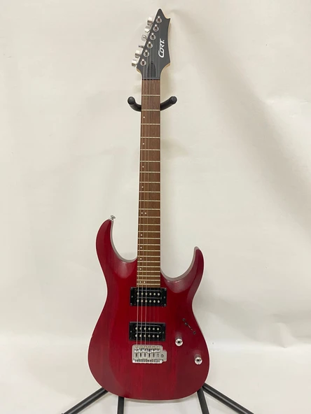 Cort X100 Open Pore Black Cherry Elektro Gitar H-H - OUTLET Kozmetik Defolu (SIFIR ÜRÜN Ton ve Sap Dengesi Sorunsuz) - 4