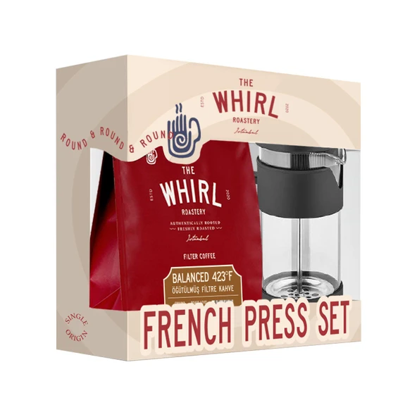 The Whirl Filtre Balanced 423°F Çekilmiş Kahve 250 gr + French Press Hediyeli ürün görseli