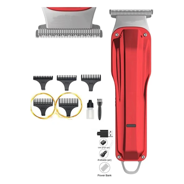 pilelistore V-0085B Saç Sakal Ense Çizim Lazer Öncesi Kişisel Bakım Unisex Tıraş Makinesi