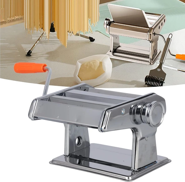 New Life Paslanmaz Çelik Makarna & Erişte Makinesi - Resim 6