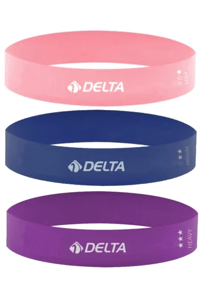 Latex 3'lü Aerobik Pilates Direnç Egzersiz Bandı Squat Çalışma Lastiği (Uç Kısmı Kapalı) ürün görseli 1