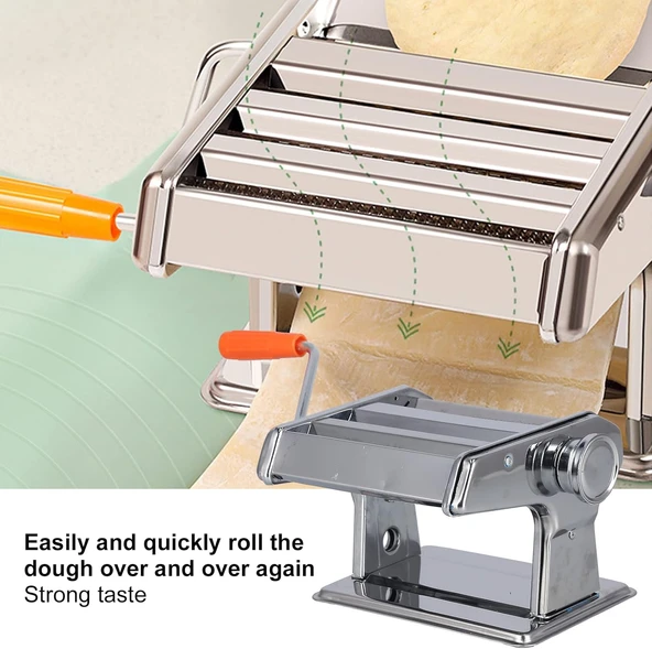 New Life Paslanmaz Çelik Makarna & Erişte Makinesi - Resim 4