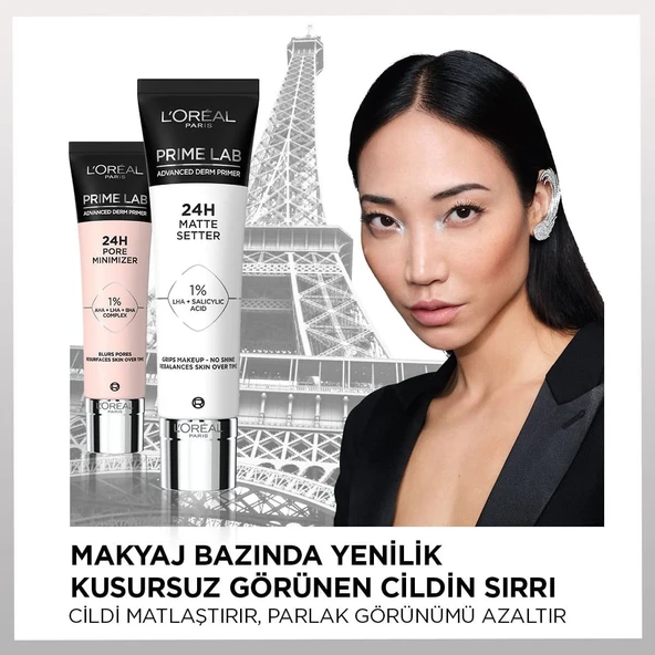Loreal Paris Prime Lab 24H Matte Setter Matlaştırıcı Salisilik Asit İçeren Primer Makyaj Bazı 30 ml - 3