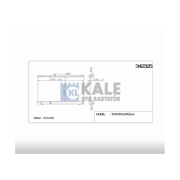 RADYATÖR SU COROLLA  93-00 AE-101 / 111 M-T BRAZING ürün görseli