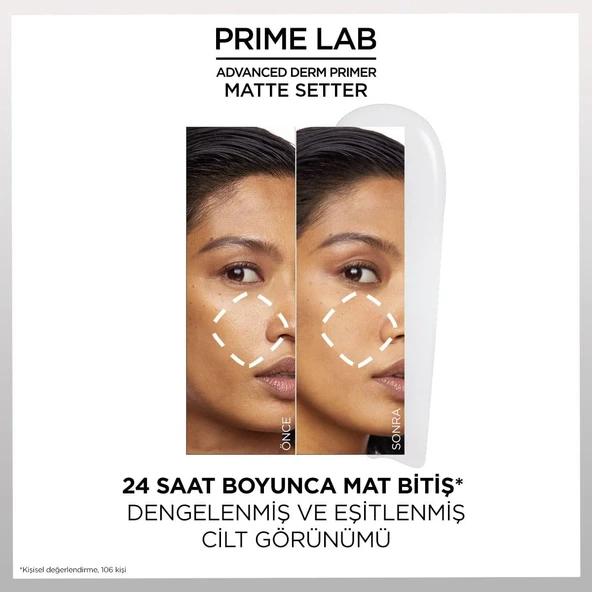Loreal Paris Prime Lab 24H Matte Setter Matlaştırıcı Salisilik Asit İçeren Primer Makyaj Bazı 30 ml - 7