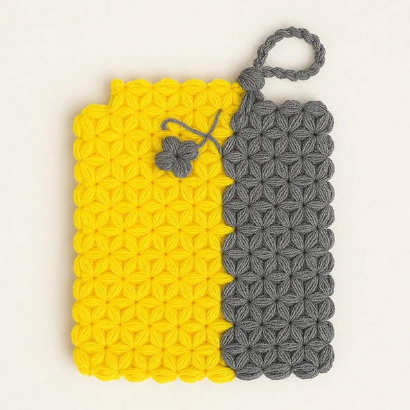 El Örgüsü 3'lü Banyo Lifi - %100 El Yapımı, Doğal, Uzun Ömürlü - 5