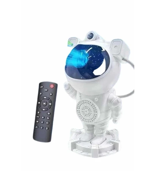 Monalisa Home Astronot Bluetooth Hoparlörlü Galaksi Işık Projektörü Yatak Odası için Gece Lambası - Resim 6