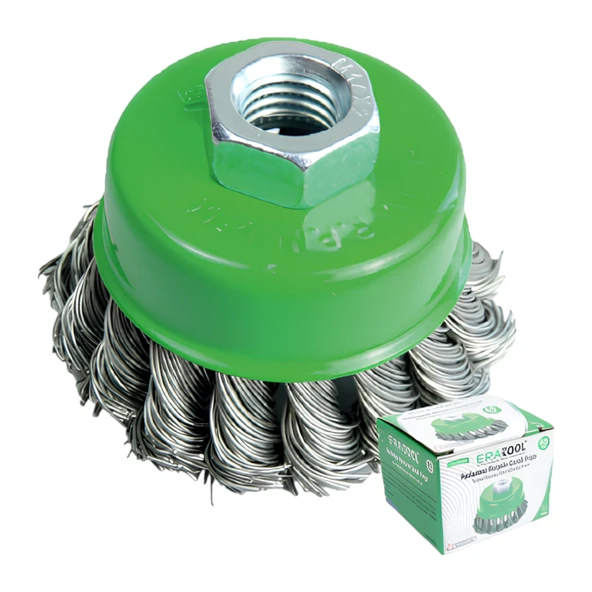 Fixonic Eratool ERA10169 75mm Burmalı Çanak Fırça Paslanmaz Telli ürün görseli 1