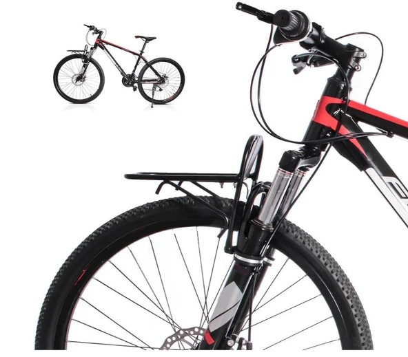 Bisiklet Ön Raf Alüminyum Alaşımlı Dağ Bisikleti Kargo Bagaj Taşıyıcı Raf Bisiklet Ön Portbagaj - Resim 4