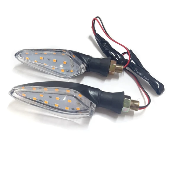 Motosiklet Üniversal Led Sinyal Beyaz Camlı Ktm Model - 1