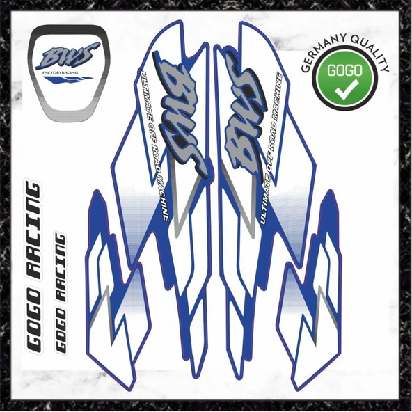 YAMAHA BWS STİCKER SETİ KOMPLE YAZI GOGO MAVİ ürün görseli 1