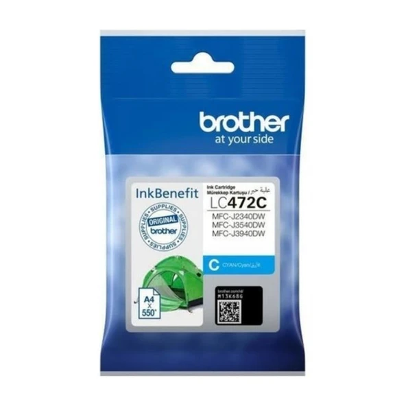 Brother LC472XLC Cyan Mavi Orj. Kartuş MFC-J2340, J3540, J3940 (1.5K) ürün görseli
