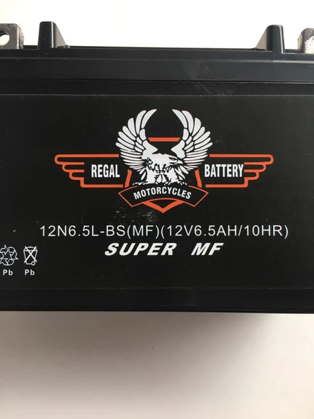 Akü 12N6,5L-BS(MF) 12V 6,5 Ah Motosiklet - Resim 2