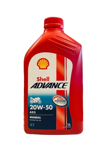 Shell Yağ 20/50 Advance 4t Ax3 Mineral 1 L Motosiklet Yağı ürün görseli 1