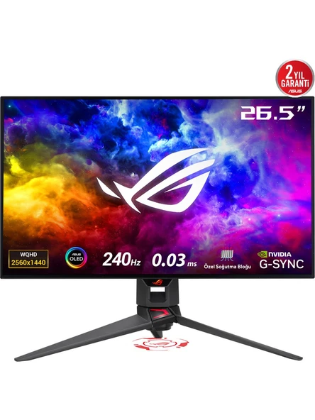 Asus ROG Swift PG27AQDM 27" 0.03 ms 2K Pivot 240 Hz OLED Oyuncu Monitörü - 1
