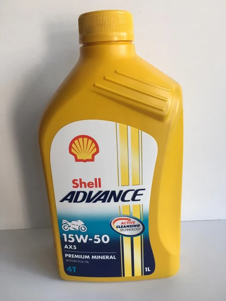 SHELL YAĞ 15/50 ADVANCE 4T AX5 1 LT MOTOSİKLET YAĞI ürün görseli 1