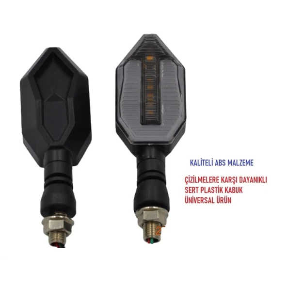 Üniversal Led Sinyal Lambası Takım ( Sağ-Sol Göstergeli ) 2 Modlu - 7
