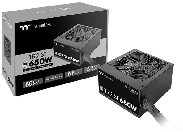 Thermaltake 650W 80+ TR2 ST PS-TRS-0650NNSAWE-T Power Supply ürün görseli 1