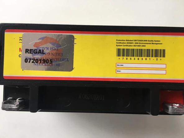 Akü 12N6,5L-BS(MF) 12V 6,5 Ah Motosiklet - Resim 3