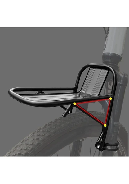 Bisiklet Ön Raf Alüminyum Alaşımlı Dağ Bisikleti Kargo Bagaj Taşıyıcı Raf Bisiklet Ön Portbagaj - Resim 8
