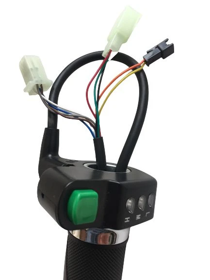 E-Bike Vitesli Gaz Kolu 232 Yeşil Düğme 3 Işık - Resim 3