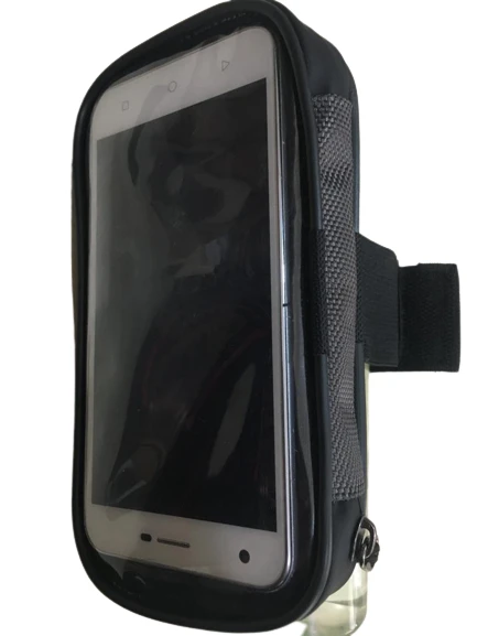 Siyah Su Geçirmez Kol Bağlantılı Lastikli Ayarlı Telefon Tutucu ürün görseli 1