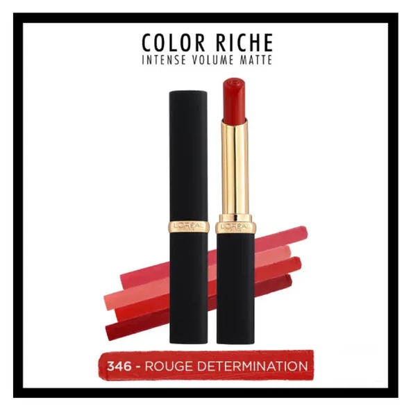 Loreal Paris Color Riche Intense Volume Matte Ruj - 346 Rouge Determination - 2